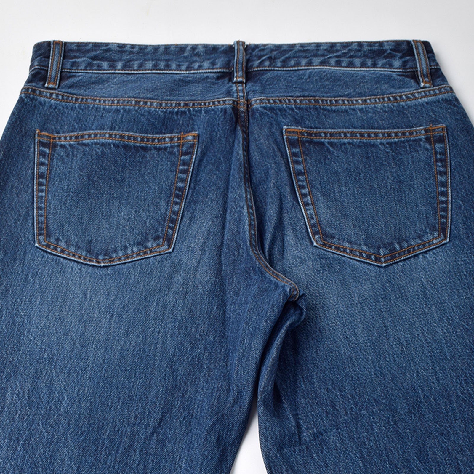 Custom Men's Plain Blue Washed Denim Jeans