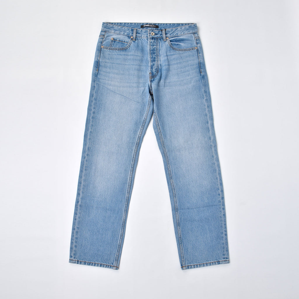 Custom Men's Plain Blue Tapered Fit Denim jeans
