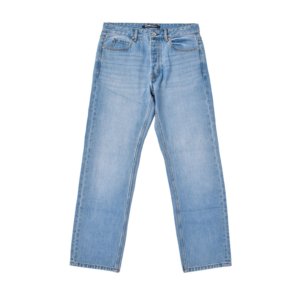 Custom Men's Plain Blue Tapered Fit Denim jeans