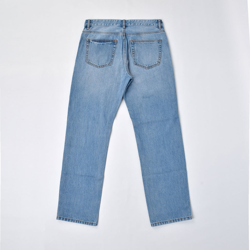Custom Men's Plain Blue Tapered Fit Denim jeans