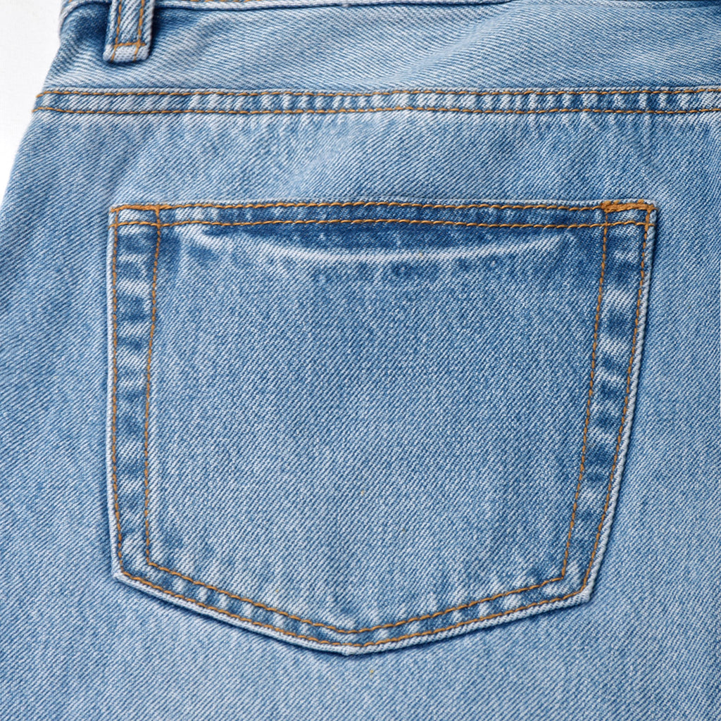 Custom Men's Plain Blue Tapered Fit Denim jeans