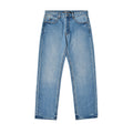 Custom Men's Blue Washed Tapered Fit Denim Jeans