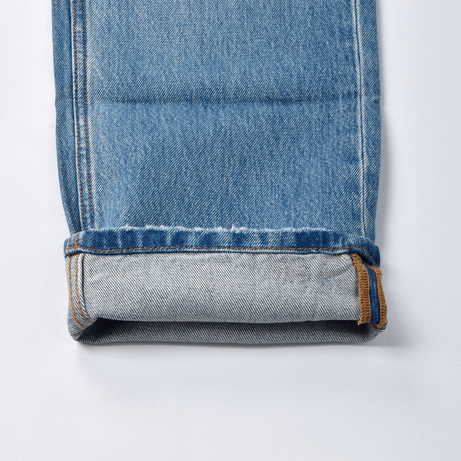 Custom Men's Blue Washed Tapered Fit Denim Jeans