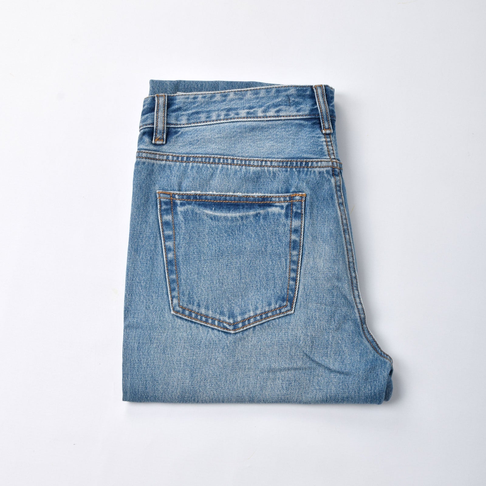 Custom Men's Blue Washed Tapered Fit Denim Jeans