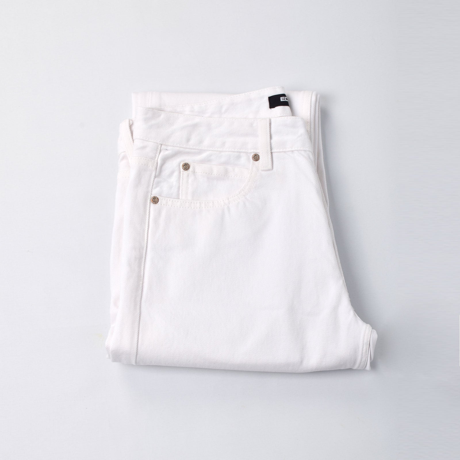 Custom Men's White Plain Tapered Fit Denim Jeans