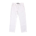Custom Men's White Plain Tapered Fit Denim Jeans