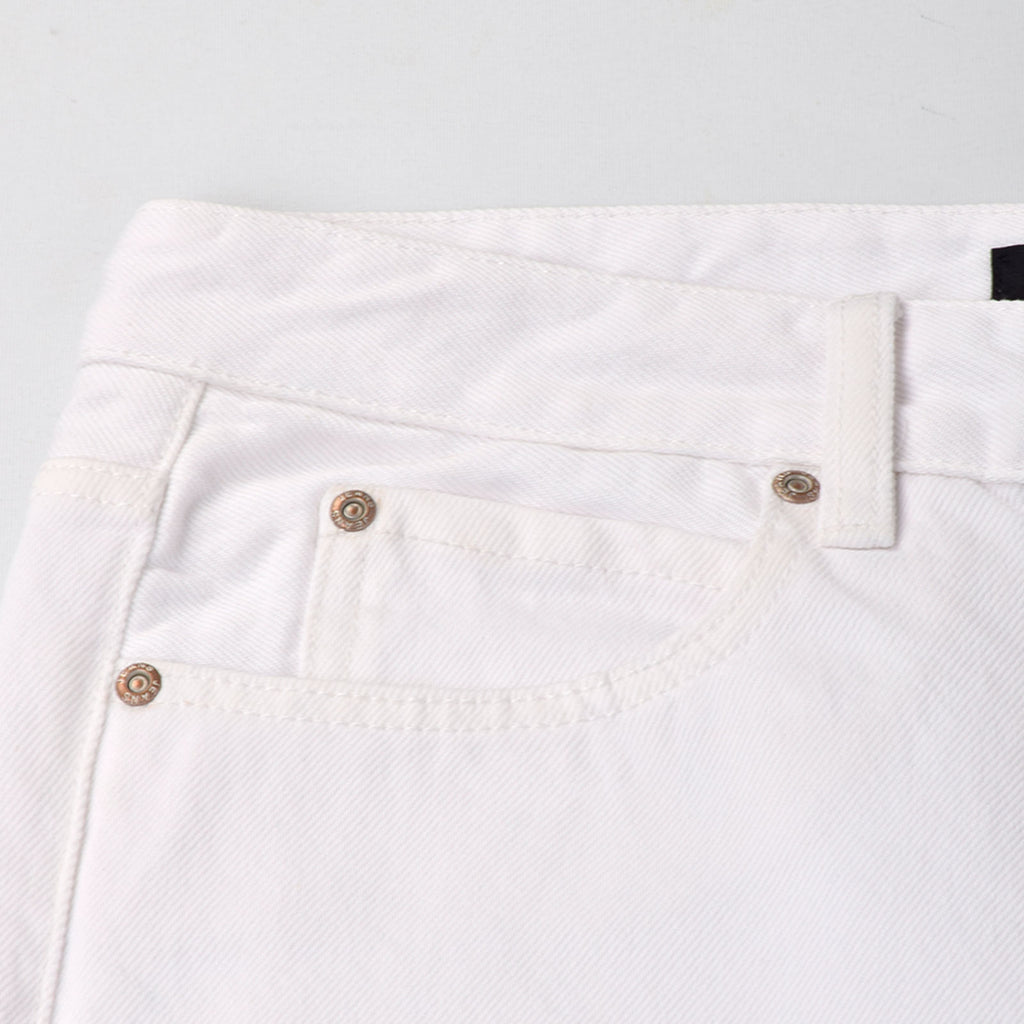 Custom Men's White Plain Tapered Fit Denim Jeans