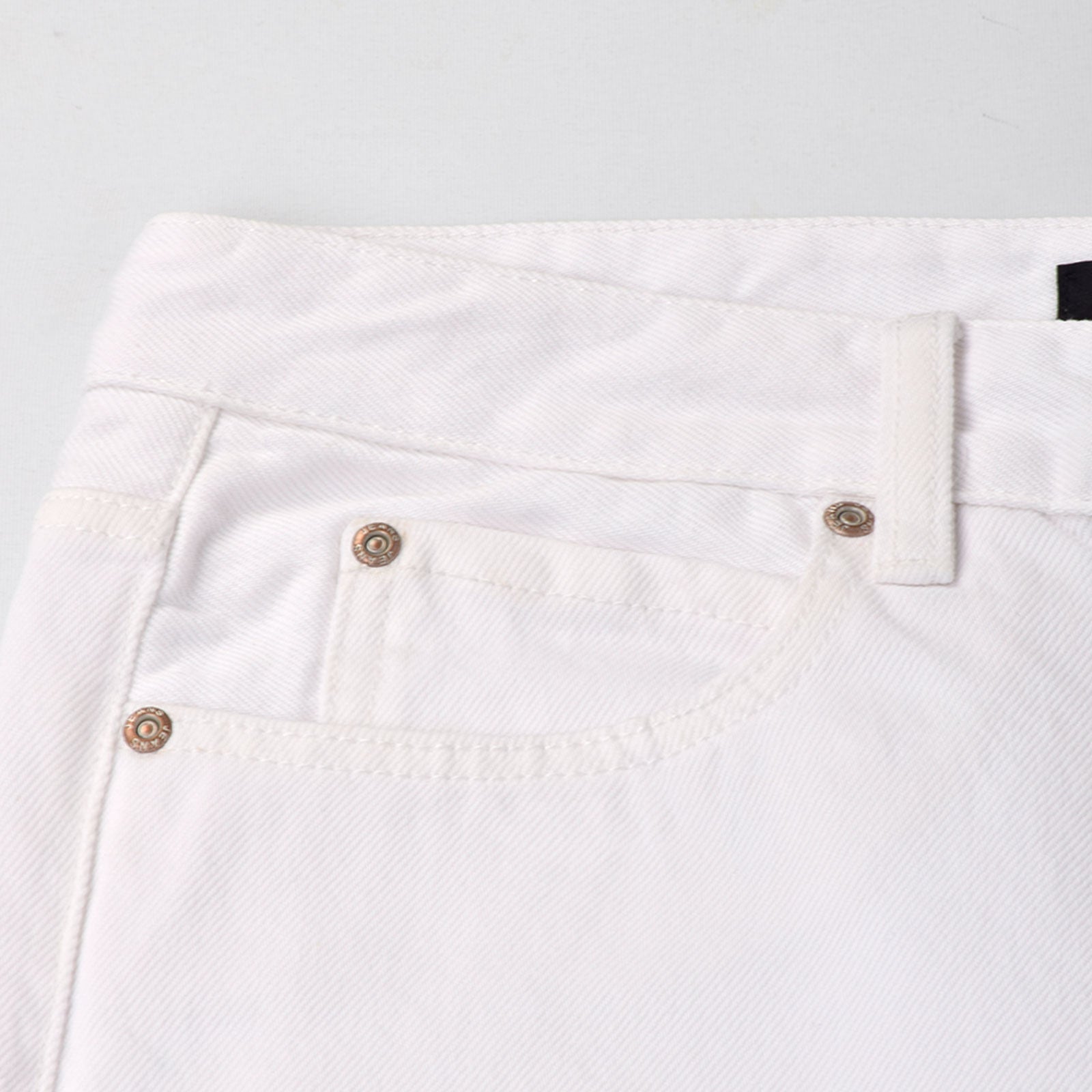Custom Men's White Plain Tapered Fit Denim Jeans