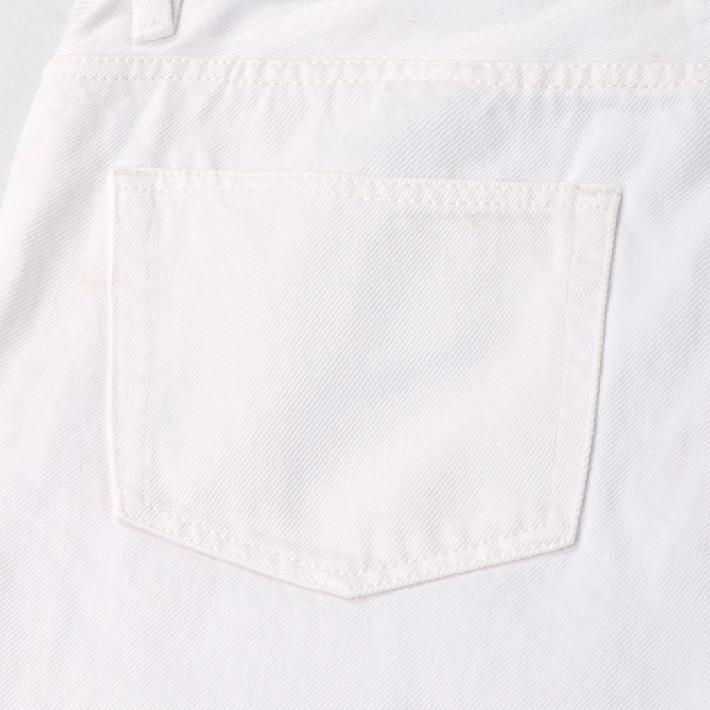 Custom Men's White Plain Tapered Fit Denim Jeans