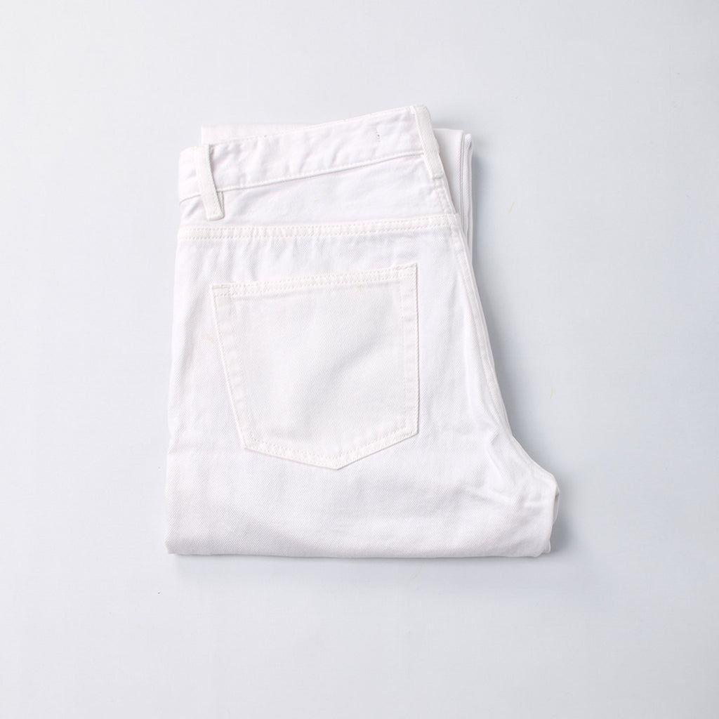 Custom Men's White Plain Tapered Fit Denim Jeans