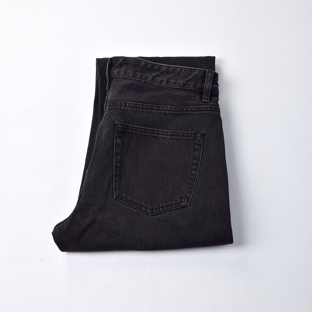 Custom Men's Black Tapered Fit Denim Jeans