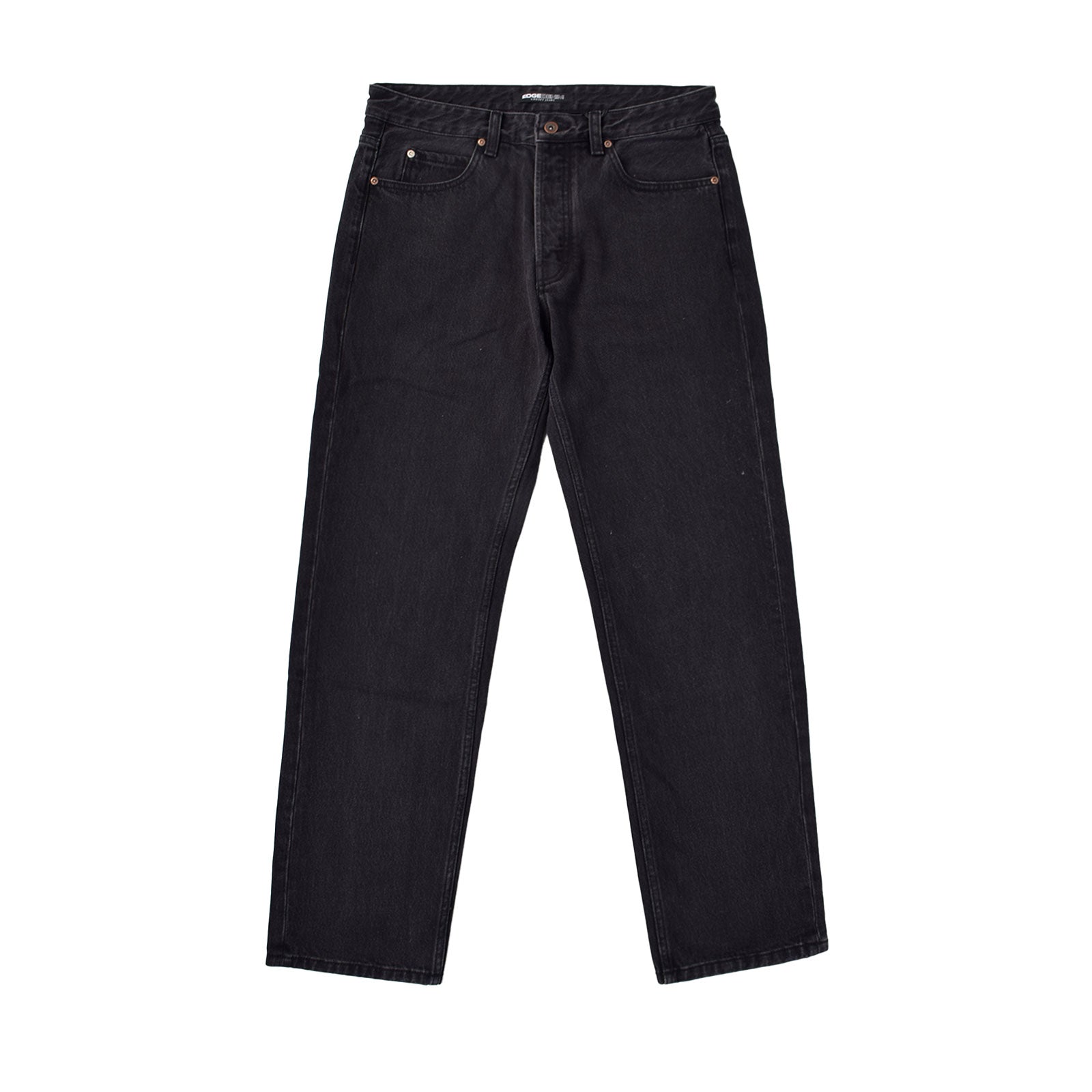 Custom Men's Black Tapered Fit Denim Jeans