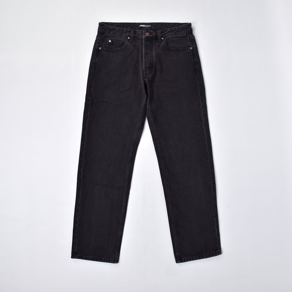 Custom Men's Black Tapered Fit Denim Jeans