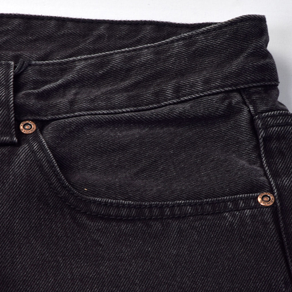 Custom Men's Black Tapered Fit Denim Jeans