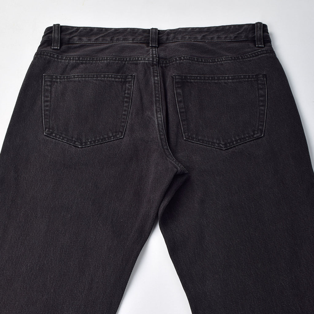 Custom Men's Black Tapered Fit Denim Jeans