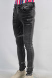 Black acid washed skinny jeans