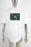 White oversize digital print t shirt