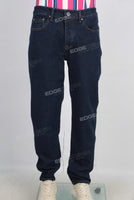 Dark blue denim jeans