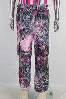 Digital print cargo baggy jeans