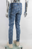 Blue laser skinny jeans men