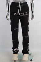 Black digital print cargo pants