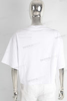 White digital print t shirt women