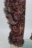 Cashew flower knitted carpet pants