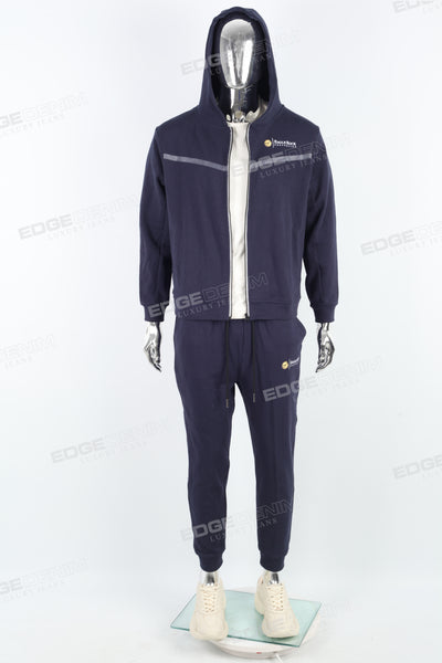 Navy Embroidered Sports Leisure Suit