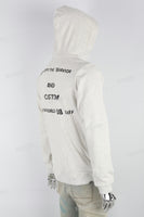 Men's printed beige hoodie