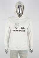 Men's printed beige hoodie