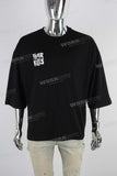 Black oversize skull digital print t shirt
