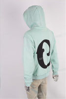 Green drop should oversize digital print hoodie men