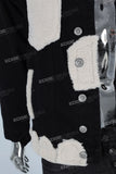 Black patchwork jacket men