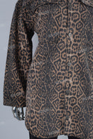 Leopard digital print denim jacket