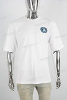 White heavyweight digital print t shirt