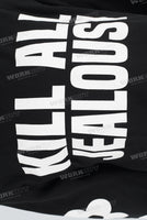 Black heavyweight digital print hoodie