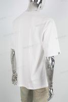 White heavyweight digital print t shirt