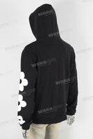 Black heavyweight digital print hoodie