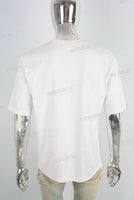 White heavyweight digital print t shirt