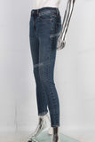 Dark blue denim jeans women