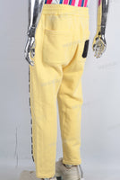 Yellow leggings patchwork pants