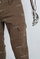 Double layered patchwork cargo jeans