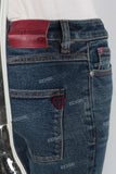 Dark blue denim jeans women