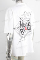 White oversize digital print t shirt
