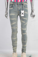 Blue skinny denim jeans