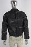 Black waxed acid washed jacket