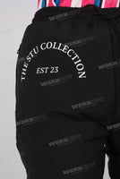 Puffer cotton black polyester pants men