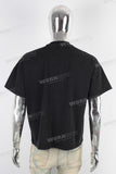 Black oversize digital print t shirt