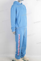 Blue digital print hoodie and pants set