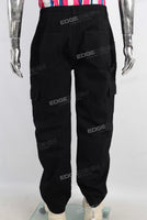 Black baggy patchwork cargo jeans